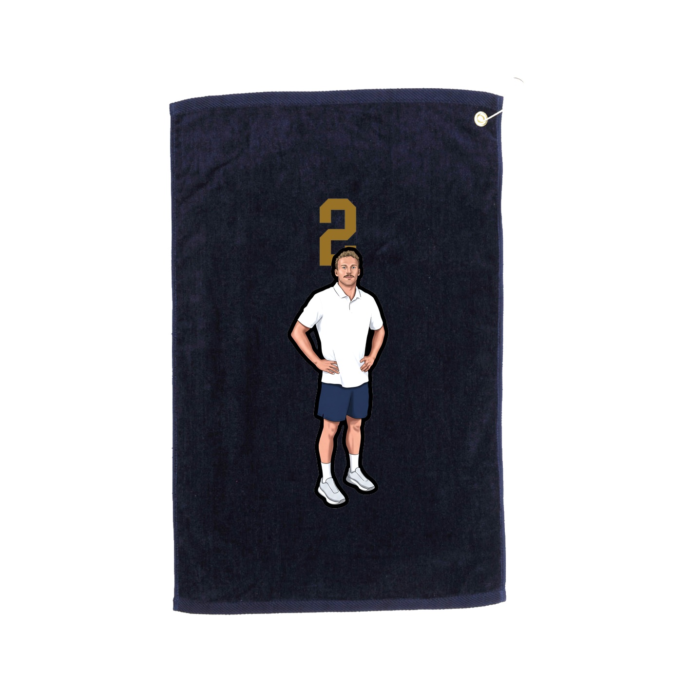 Golf Towel — Number Top in Navy
