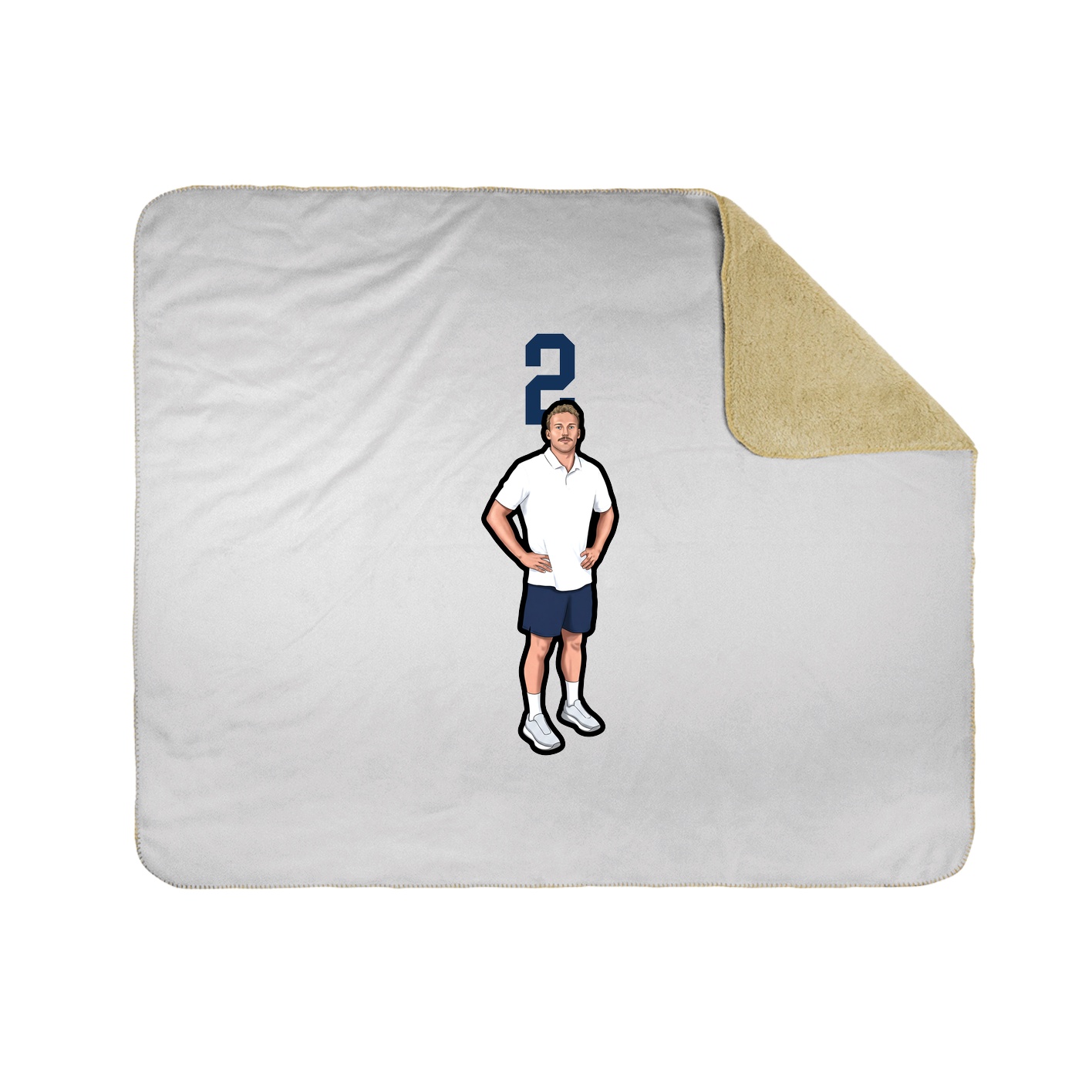 Throw Blanket — Number Top in White