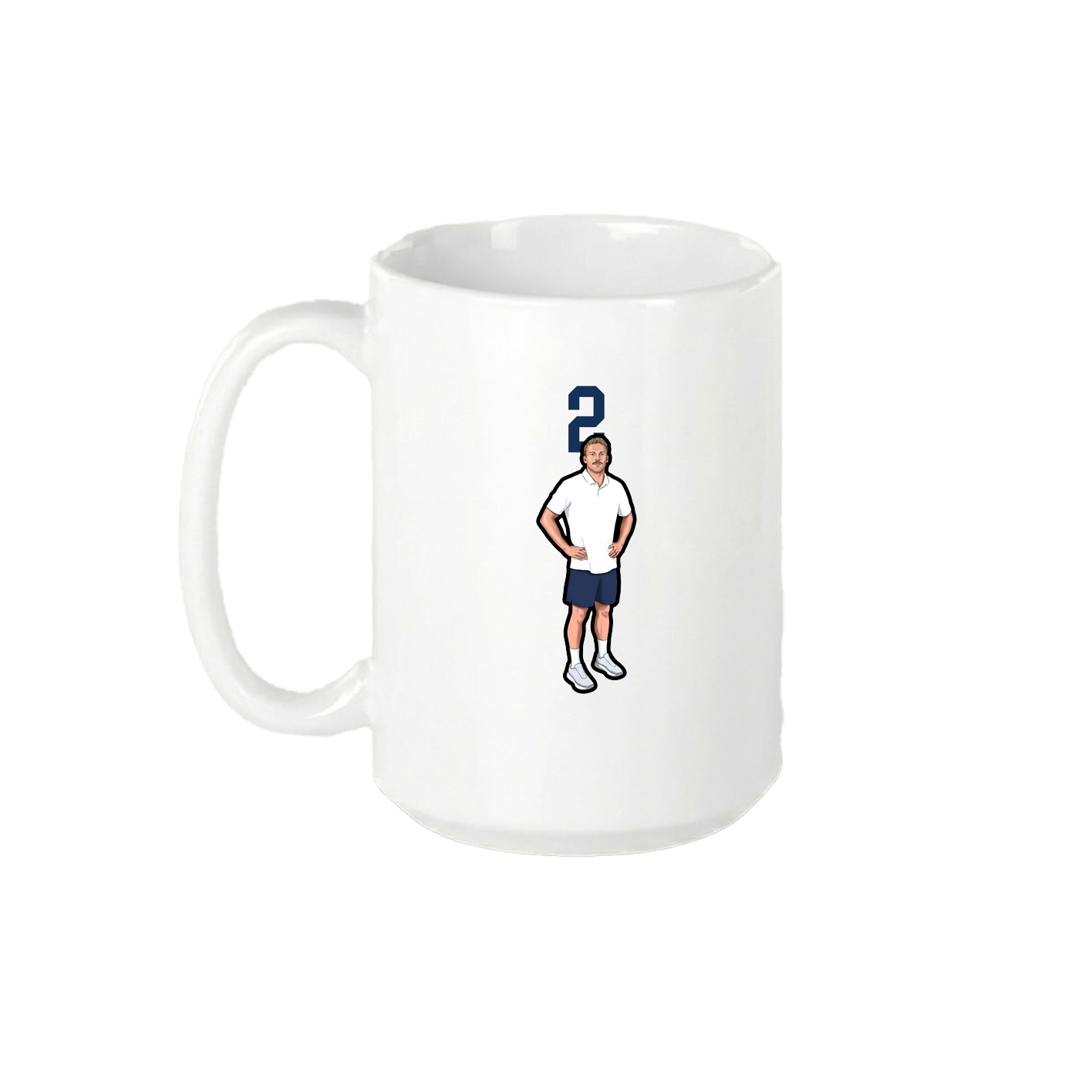15oz Coffee Mug — Number Top in White