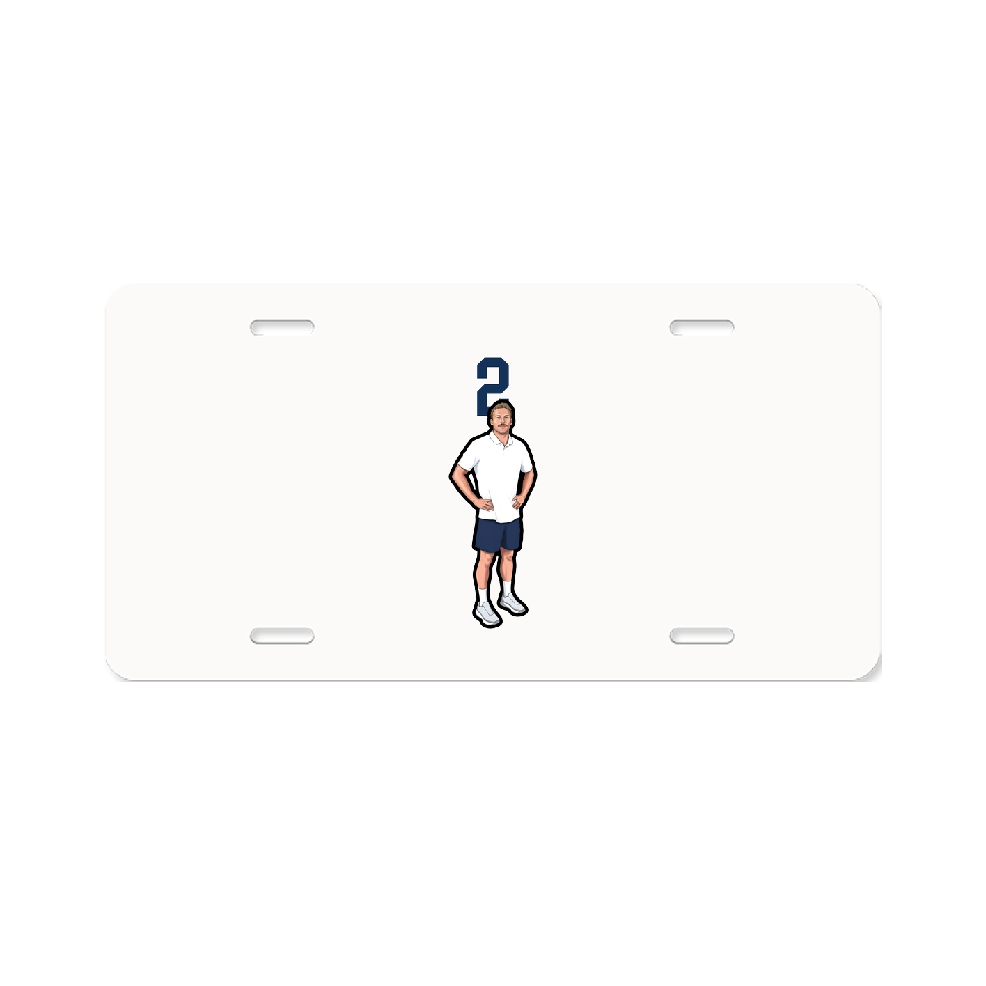 License Plate — Number Top in Classic