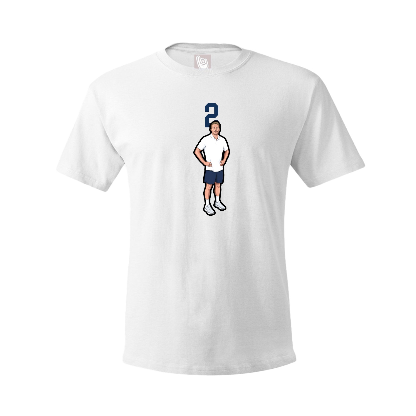Youth Tee — Number Top in White
