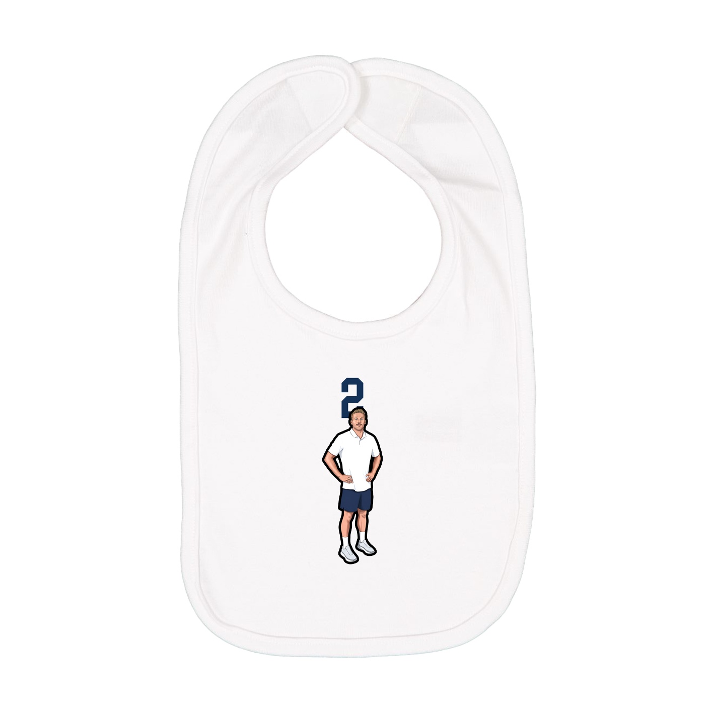 Infant Bib — Number Top in White
