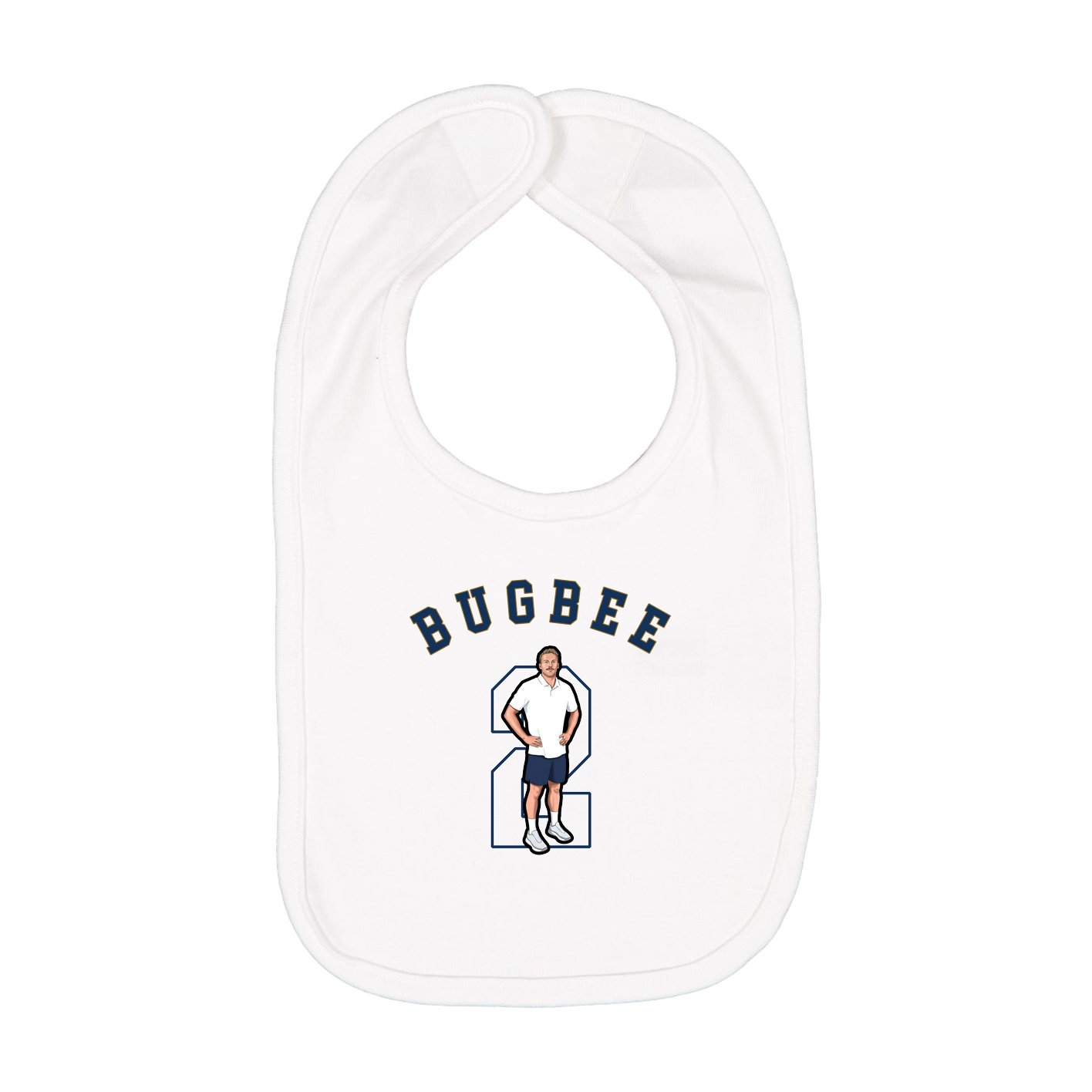 Infant Bib — Shirsey Arch in White