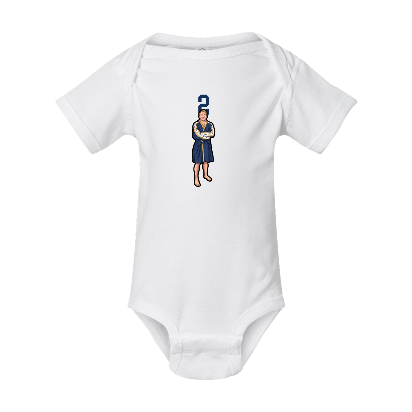 Baby Onesie — Number Top in White