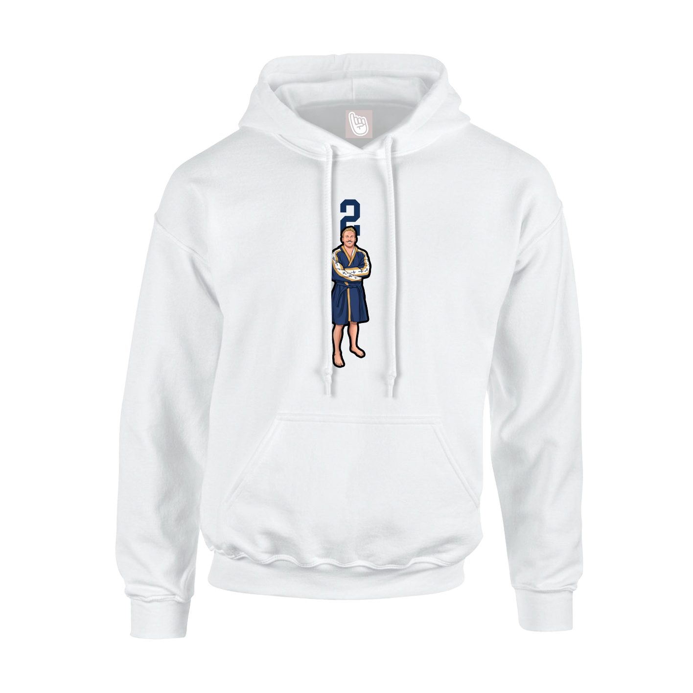 Youth Hoodie — Number Top in White