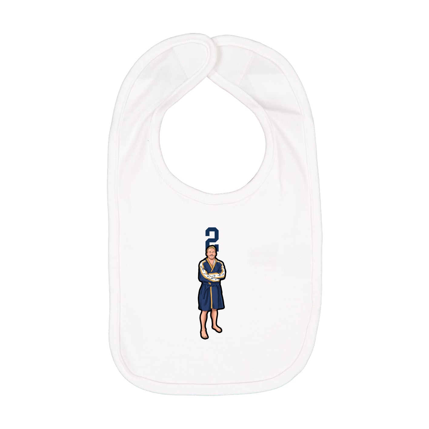 Infant Bib — Number Top in White