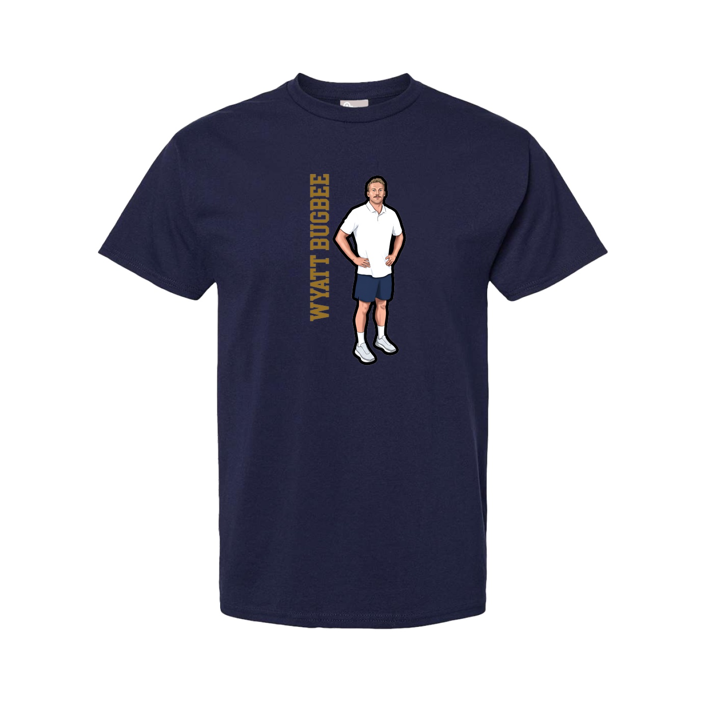Tee — Name Vertical in Navy