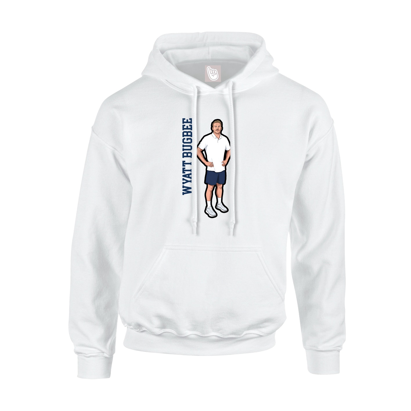 Youth Hoodie — Name Vertical in White