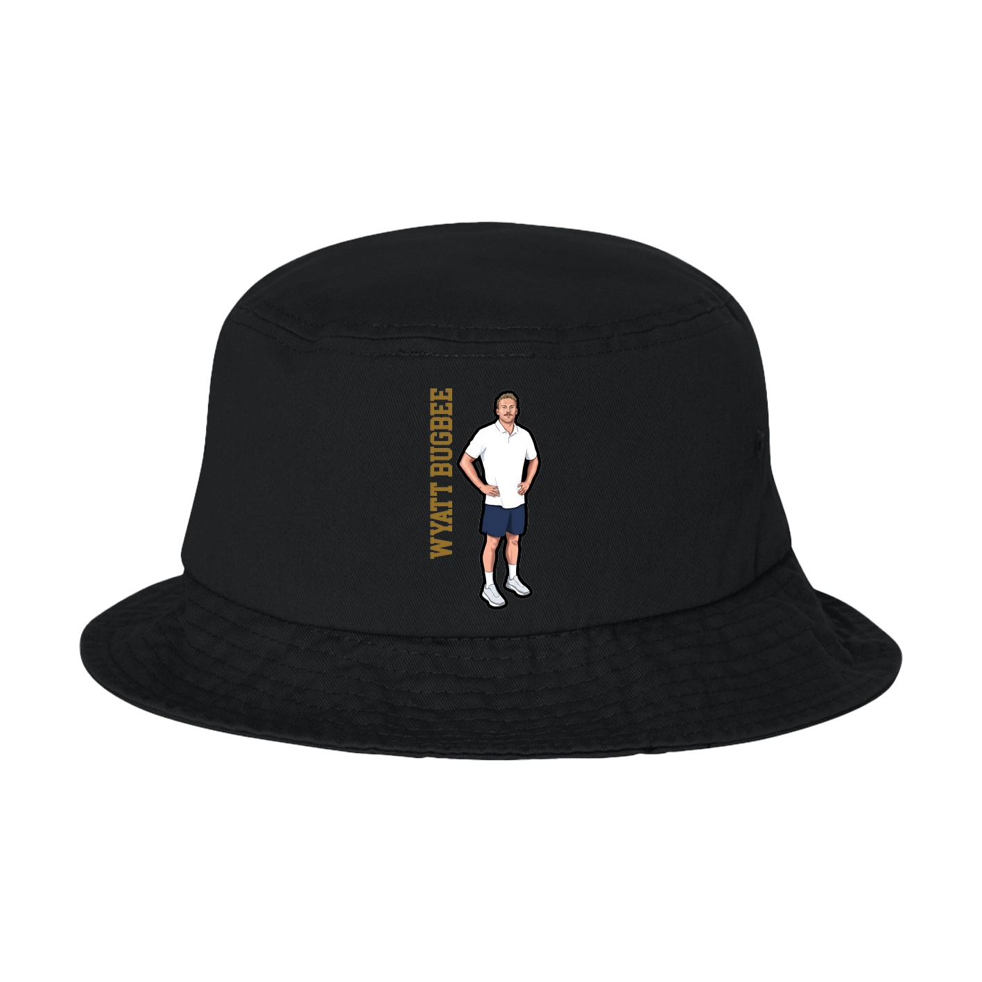 Bucket Cap — Name Vertical in Black