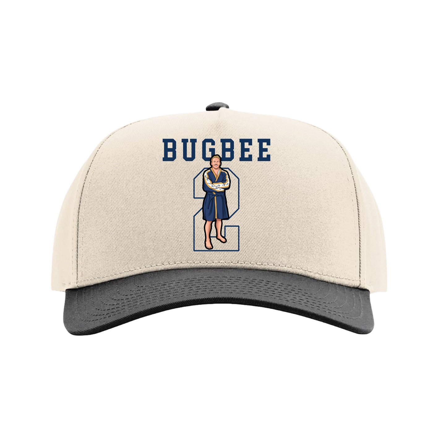Full Fabric Five-Panel Champ Cap — Shirsey in Cream/Black