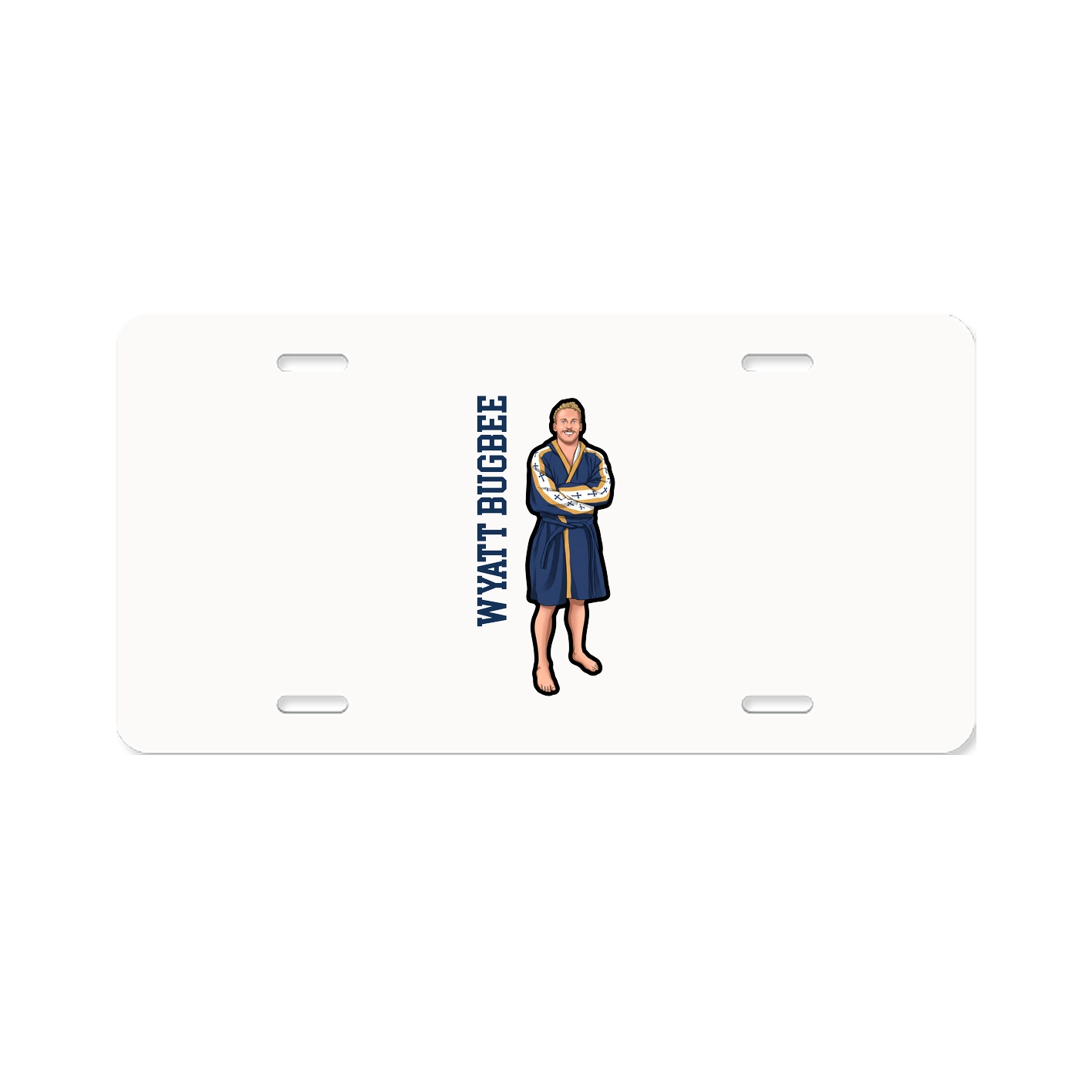License Plate — Name Vertical in Classic