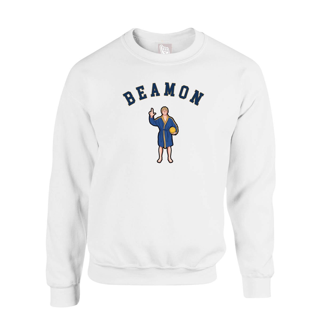 Fleece Crew — Shirsey Arch in White