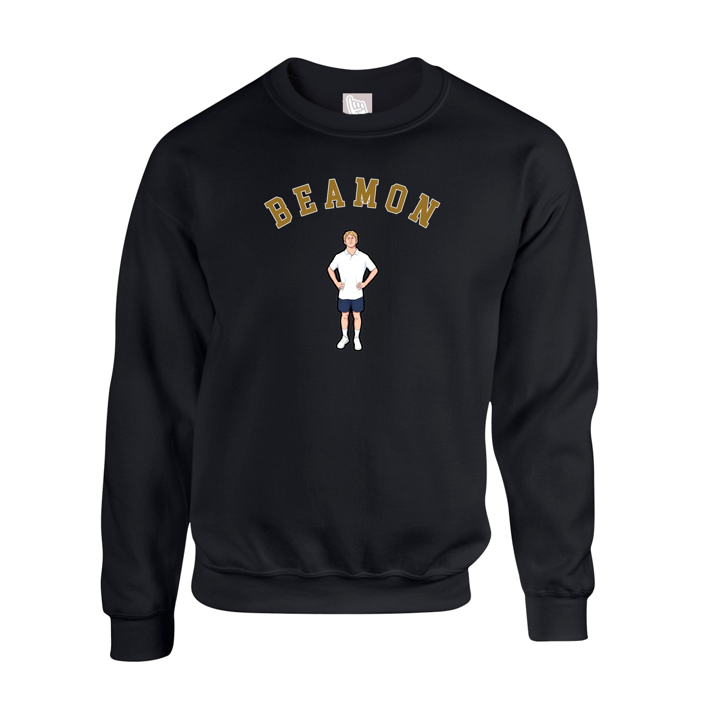 Fleece Crew — Shirsey Arch in Black