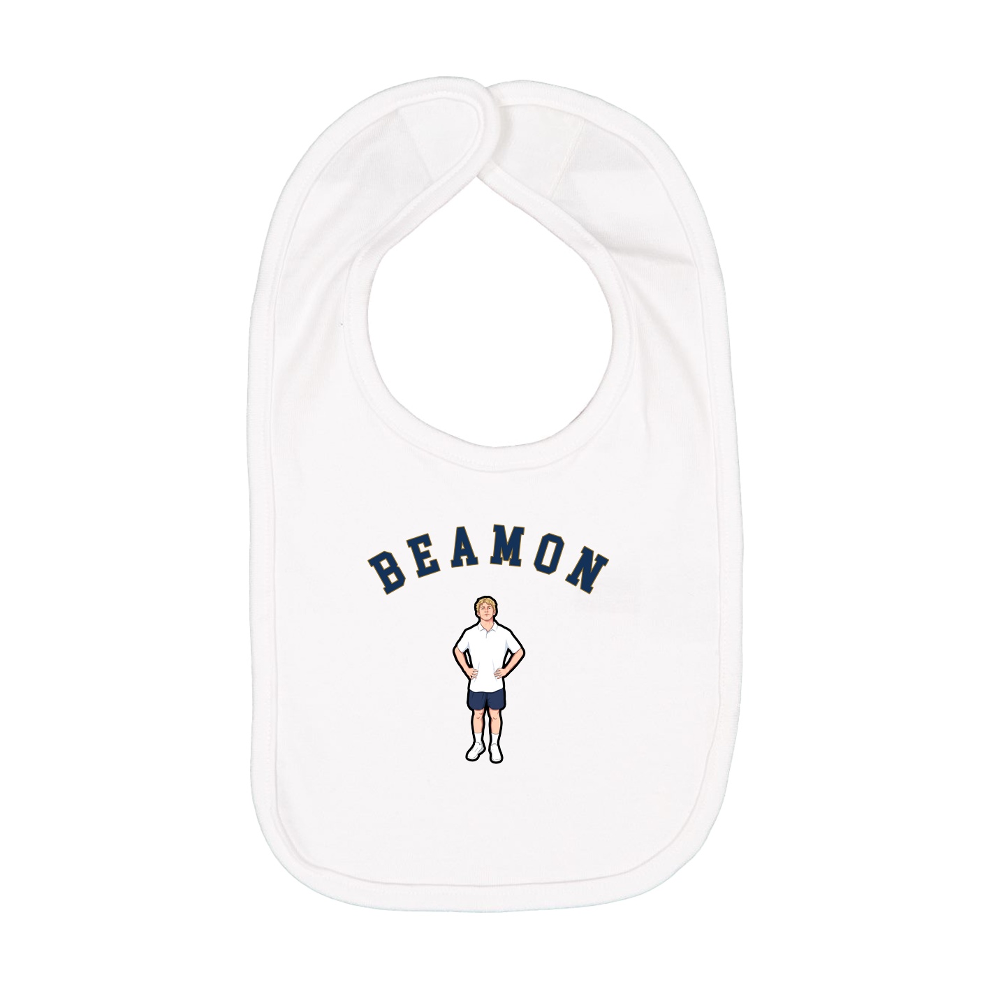 Infant Bib — Shirsey Arch in White