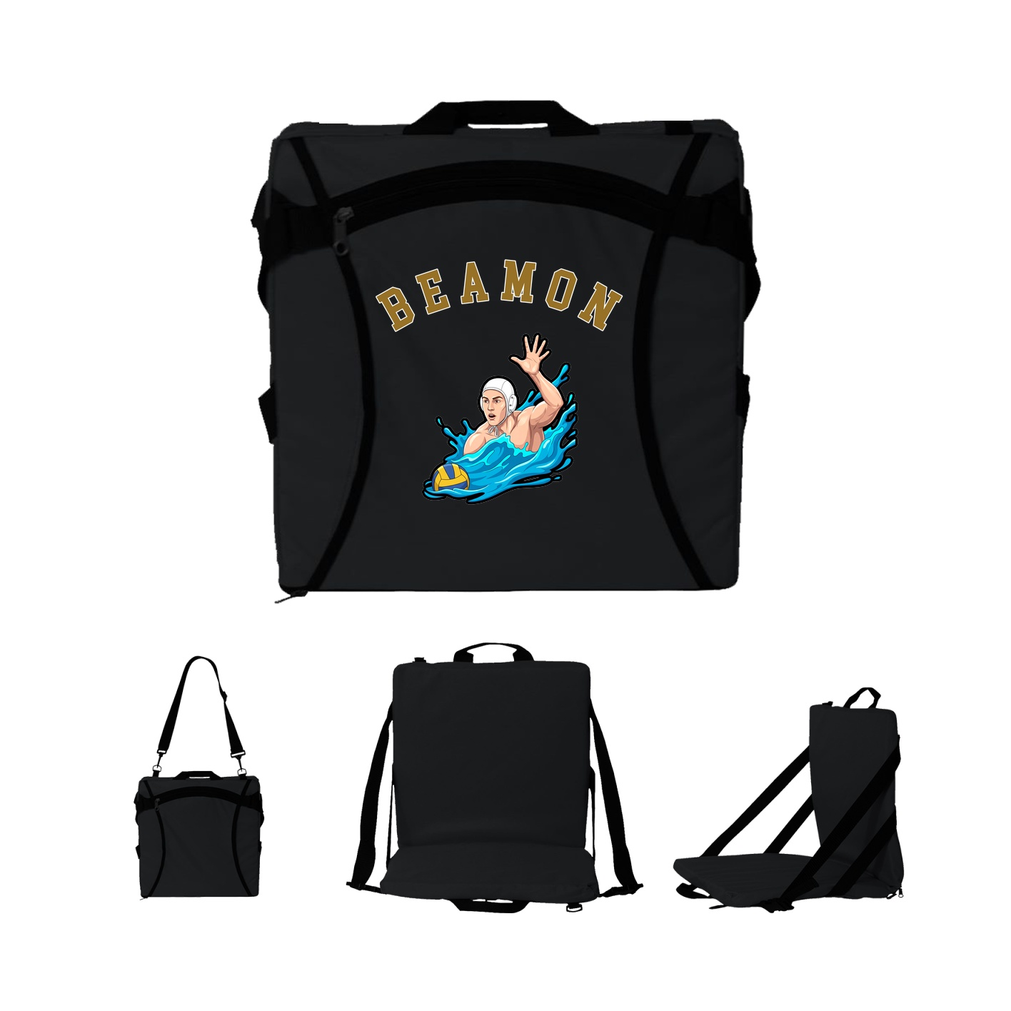 Folding Stadium Seat — Shirsey Arch in Black