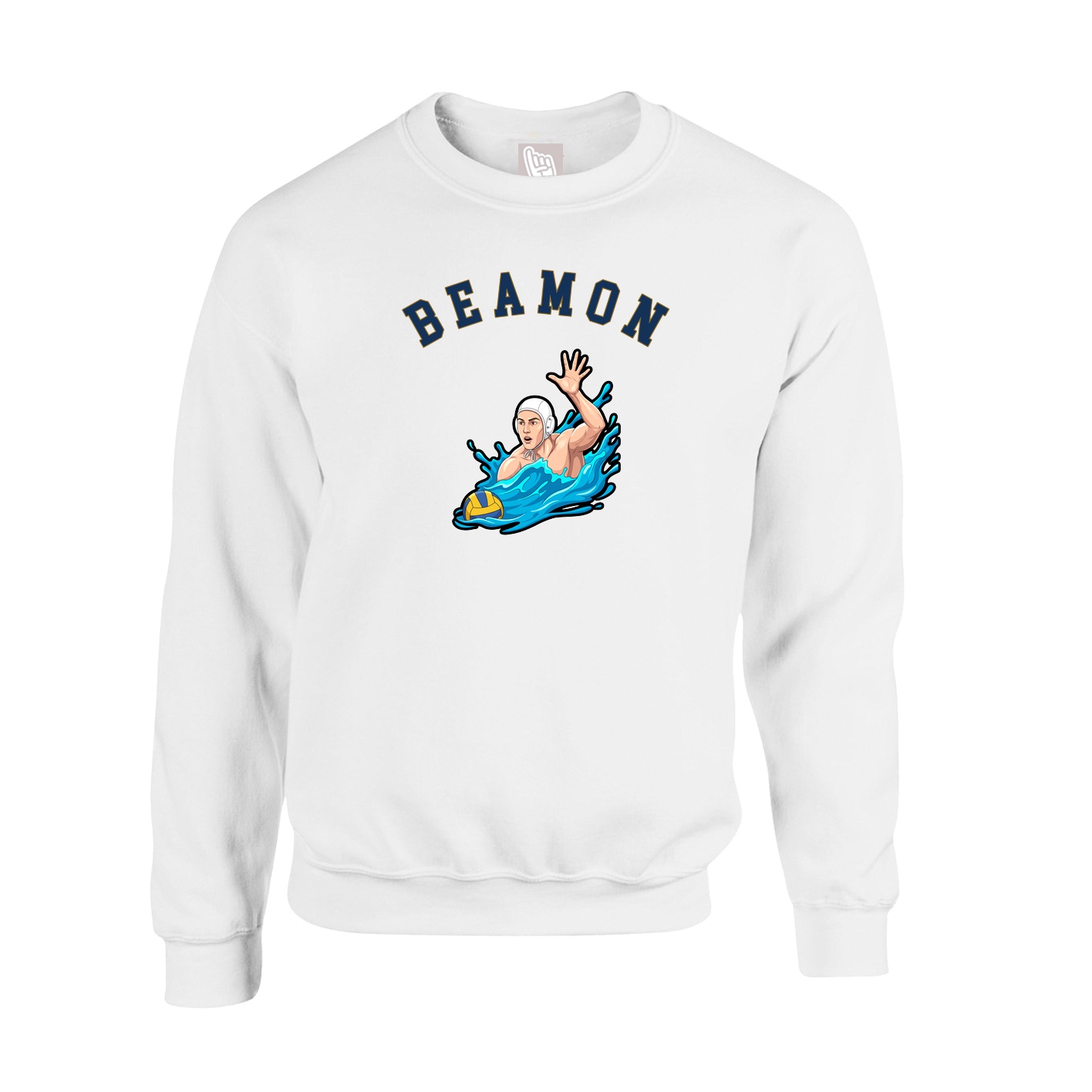 Fleece Crew — Shirsey Arch in White
