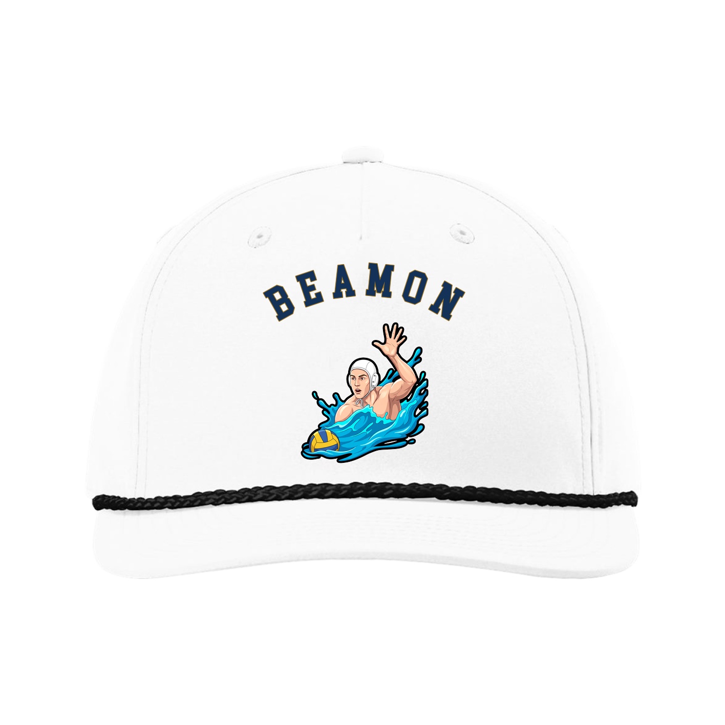 Five-Panel Classic Rope Cap — Shirsey Arch in White