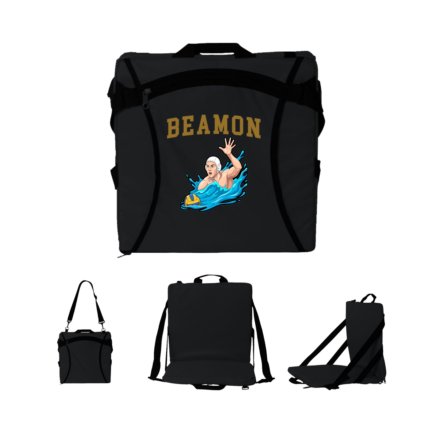 Folding Stadium Seat — Shirsey in Black