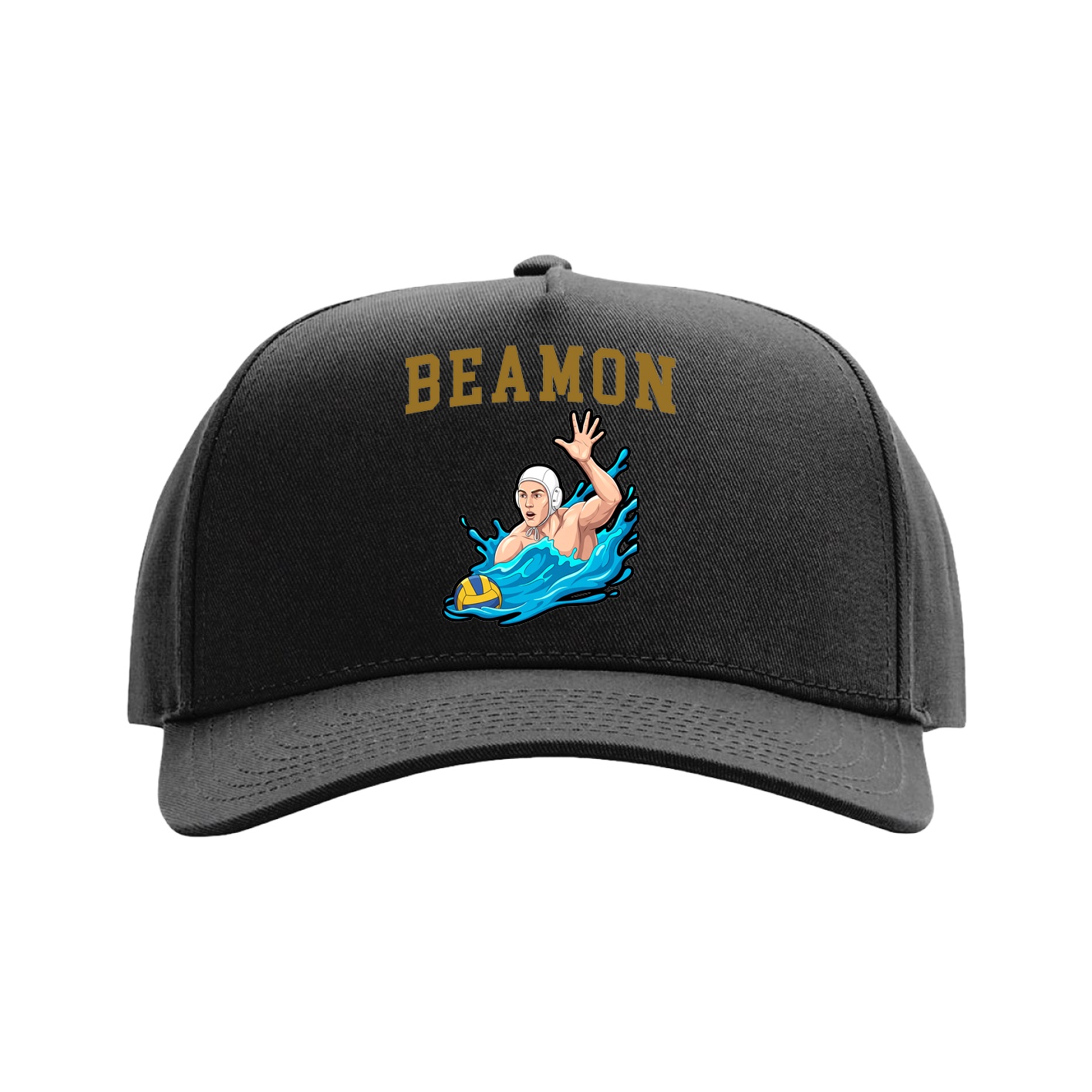 Full Fabric Five-Panel Champ Cap — Shirsey in Black