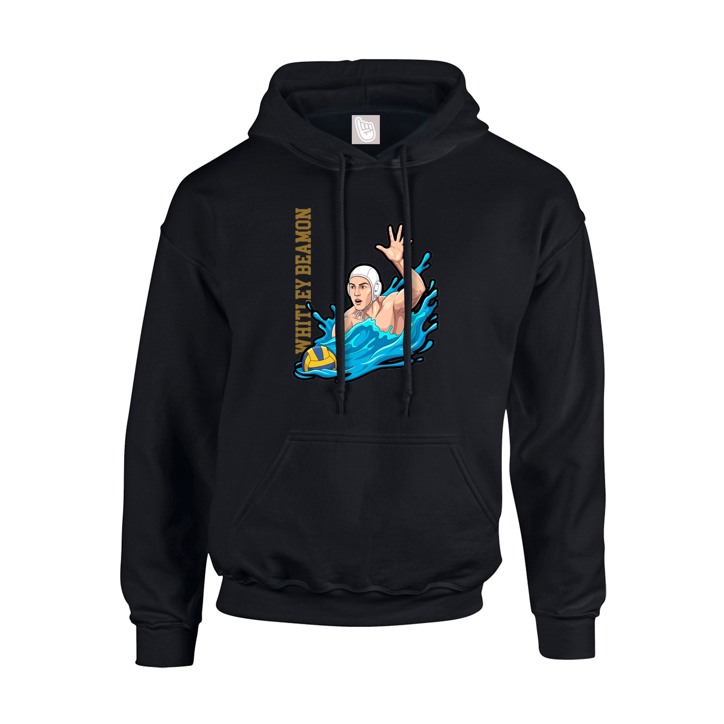 Hoodie — Name Vertical in Black