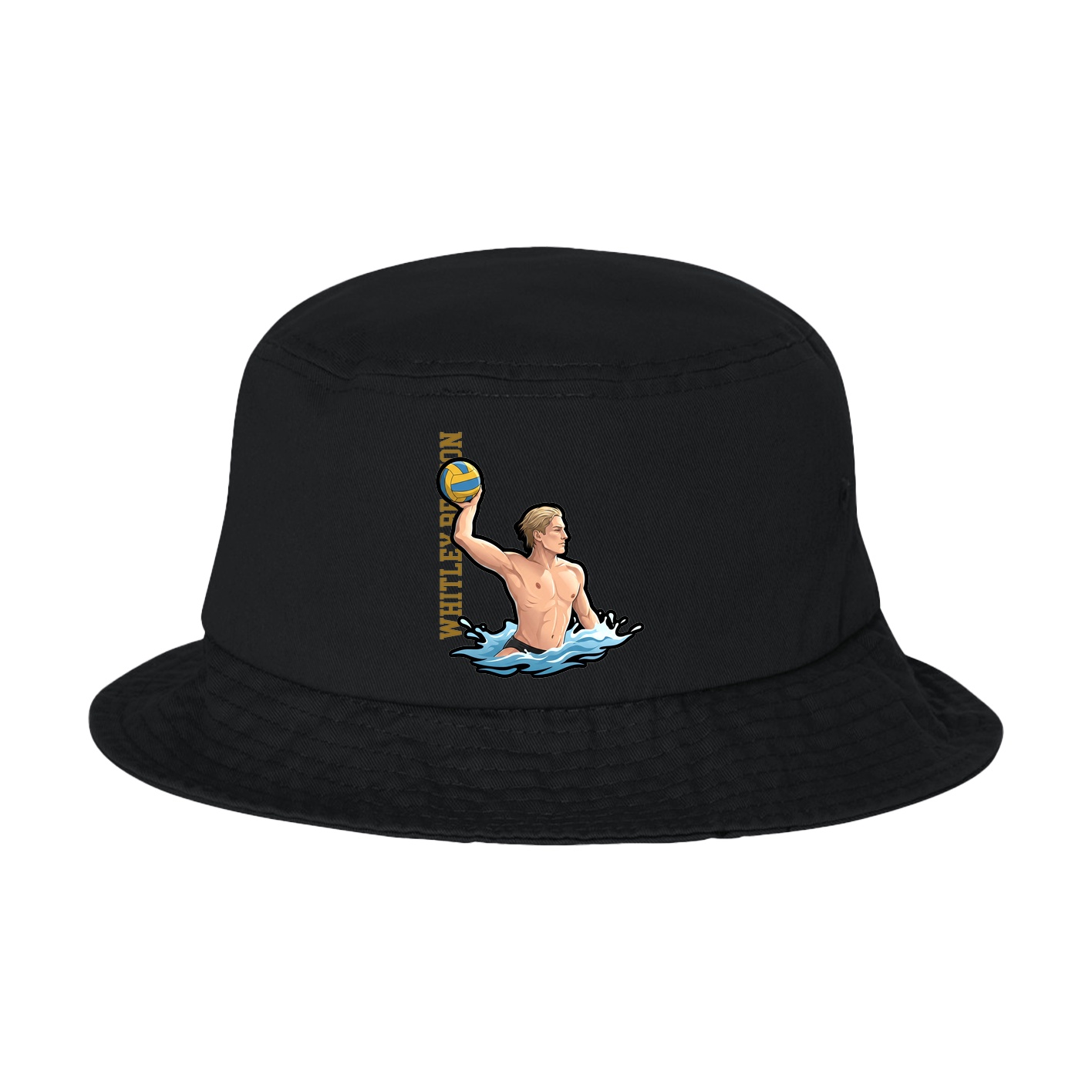 Bucket Cap — Name Vertical in Black