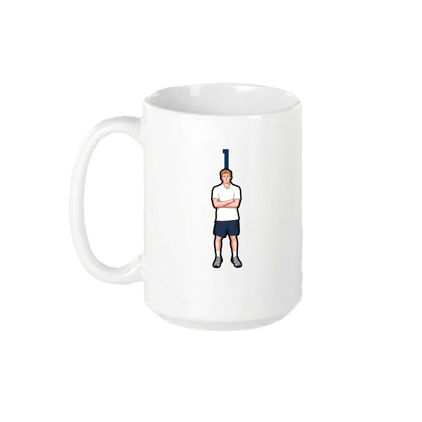 15oz Coffee Mug — Number Top in White