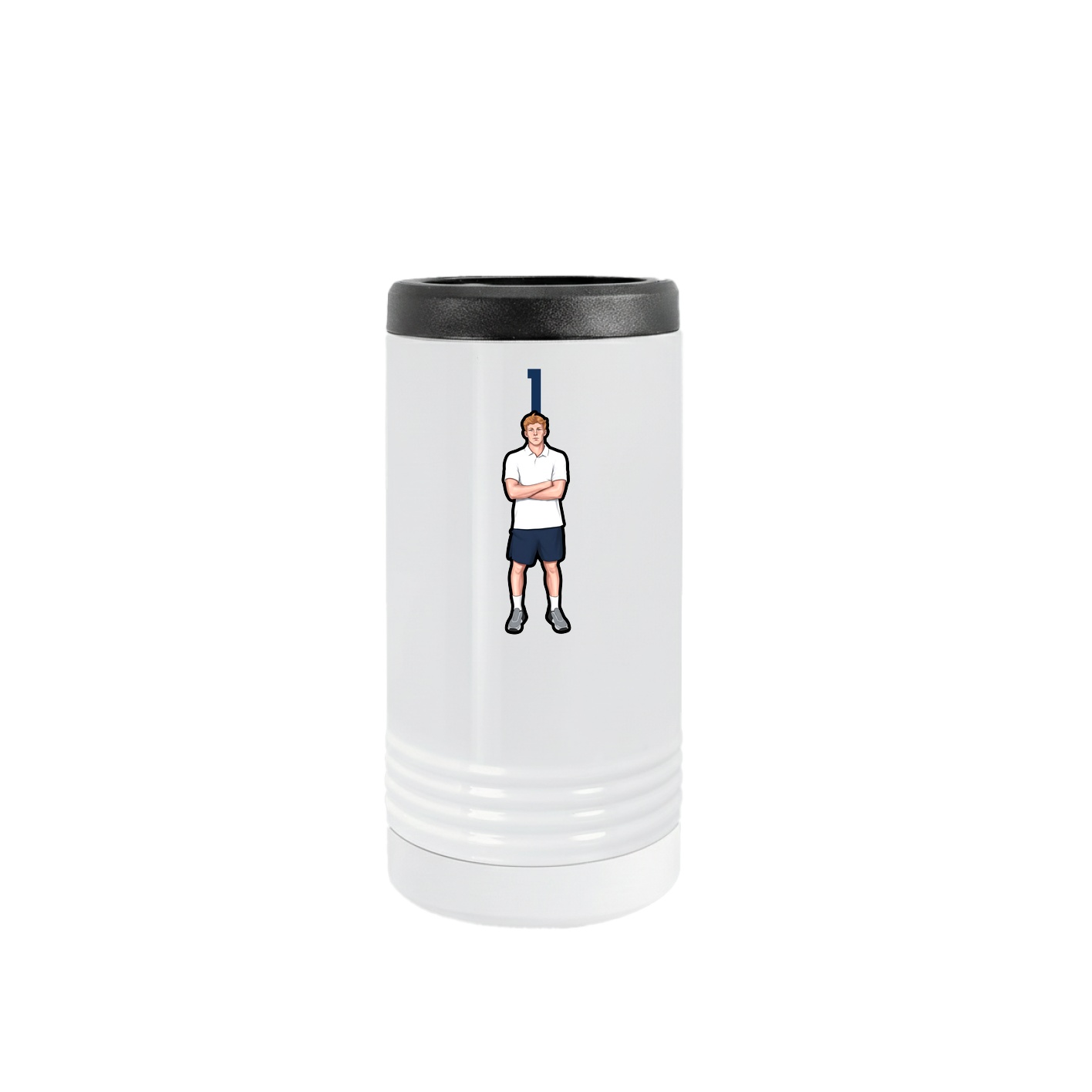 Slim Beverage Holder — Number Top in White