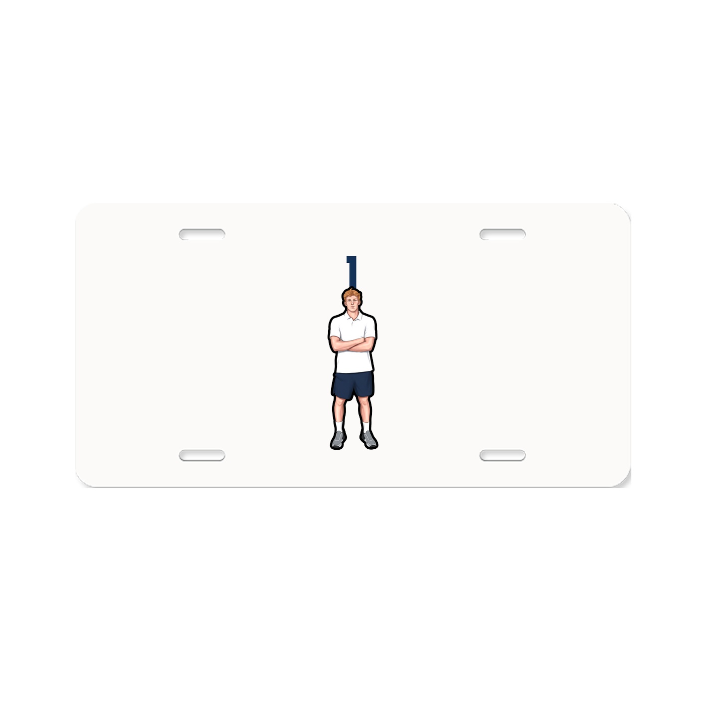 License Plate — Number Top in Classic