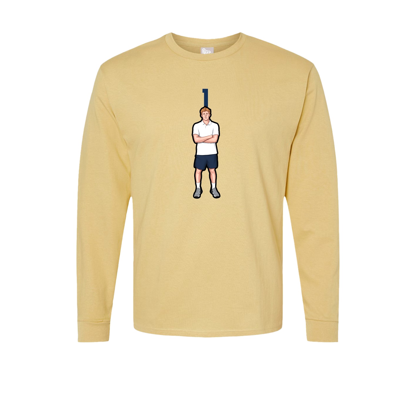 Long Sleeve Tee — Number Top in Vegas Gold