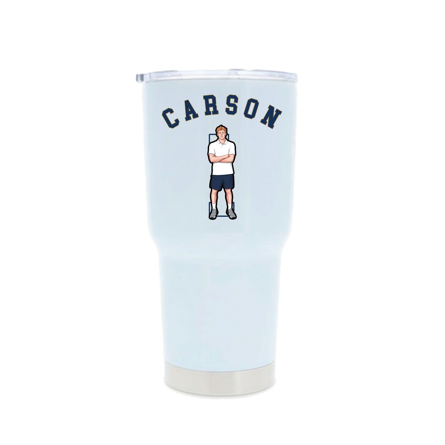 30oz Stainless Steel Tumbler — Shirsey Arch in White