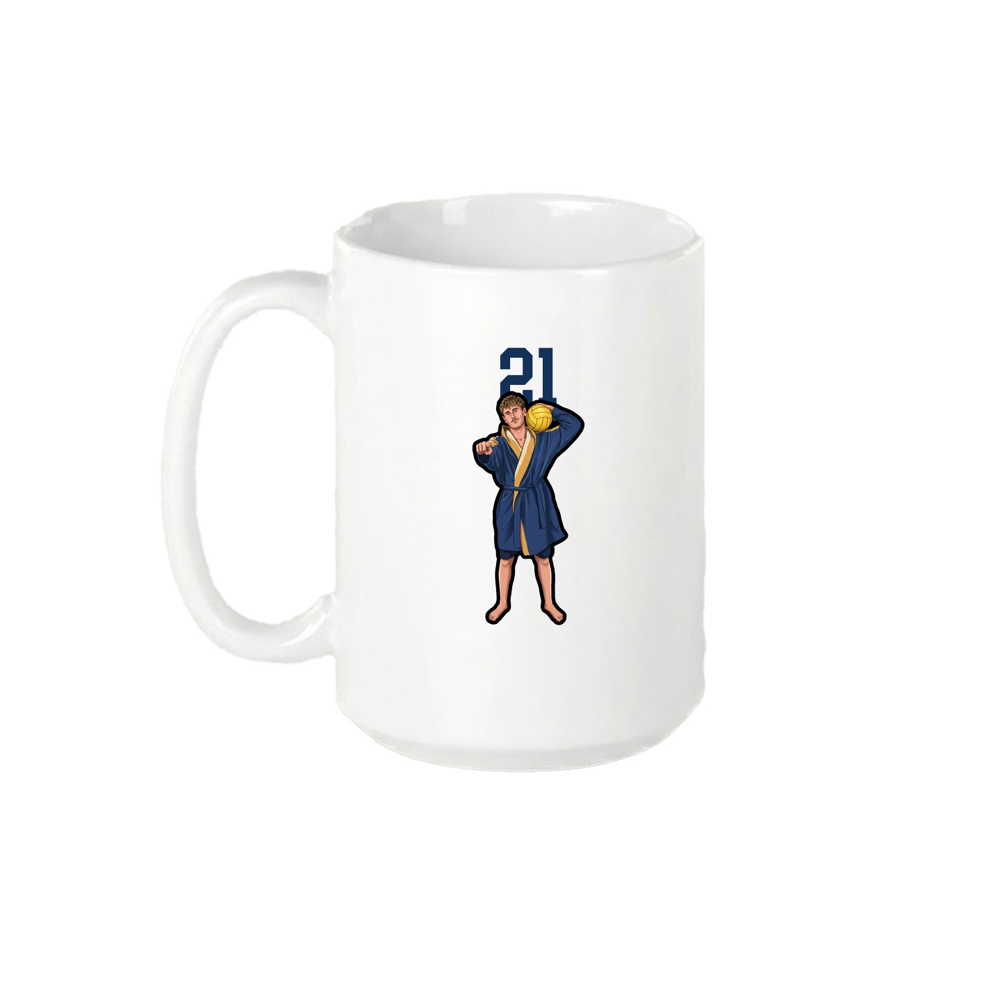 15oz Coffee Mug — Number Top in White