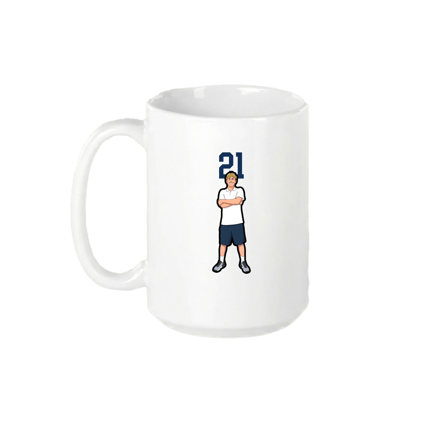 15oz Coffee Mug — Number Top in White