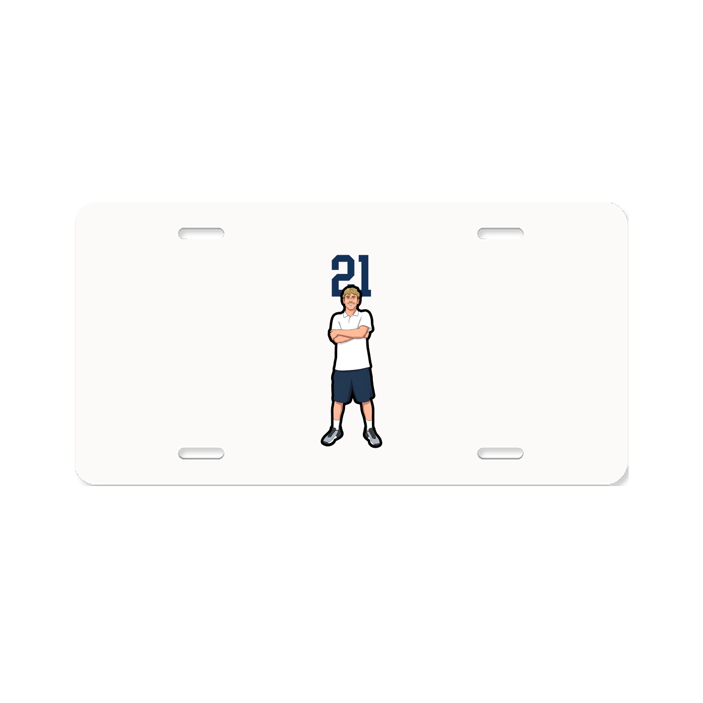 License Plate — Number Top in Classic