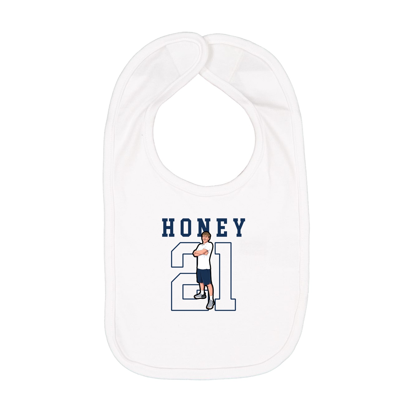 Infant Bib — Shirsey in White
