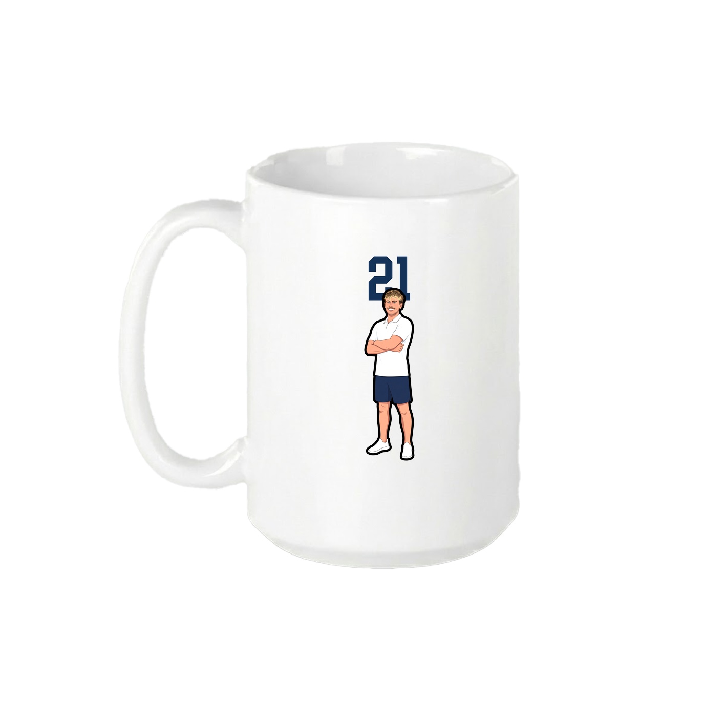 15oz Coffee Mug — Number Top in White