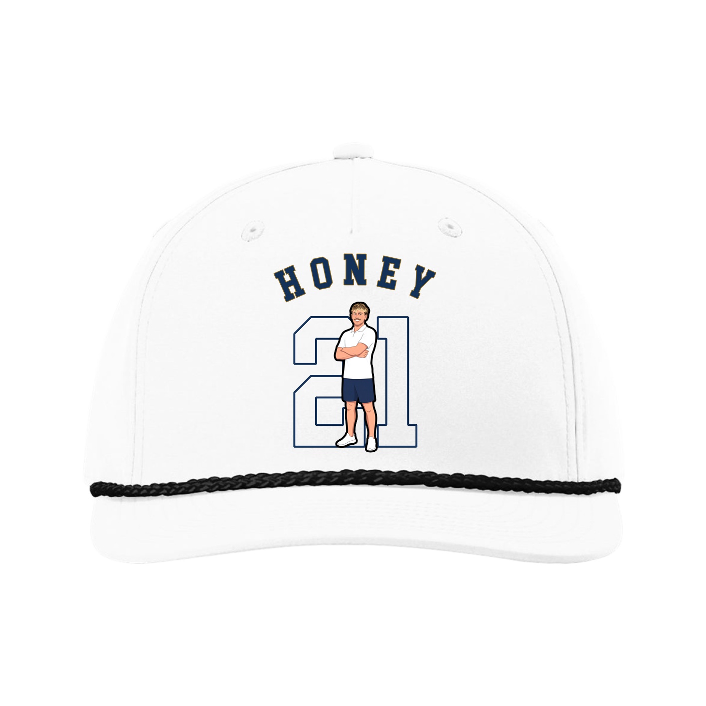 Five-Panel Classic Rope Cap — Shirsey Arch in White
