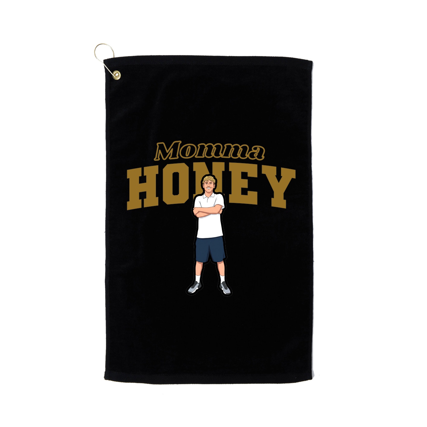 Golf Towel — Mothers Day Block in Black