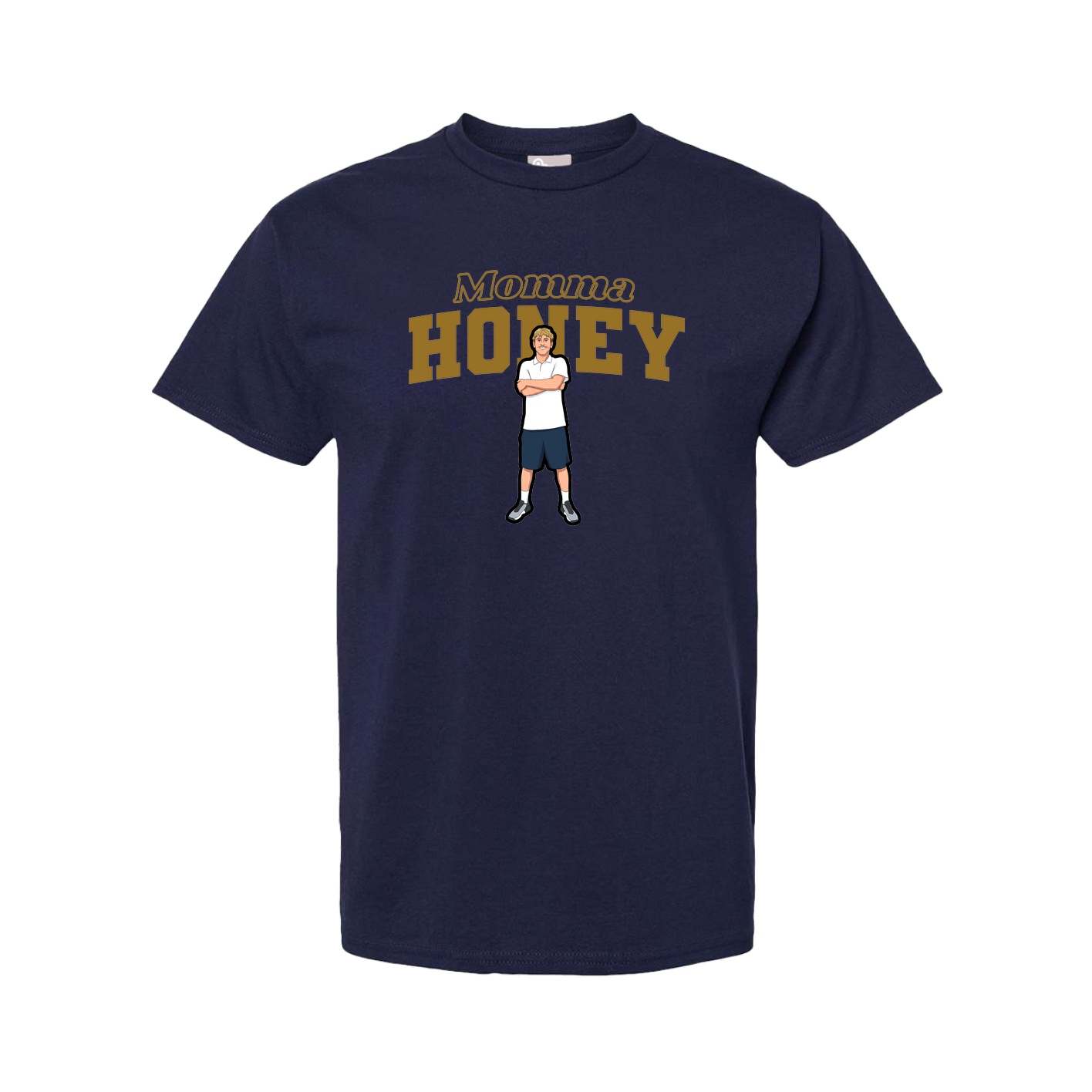 Youth Tee — Mothers Day Block in Navy