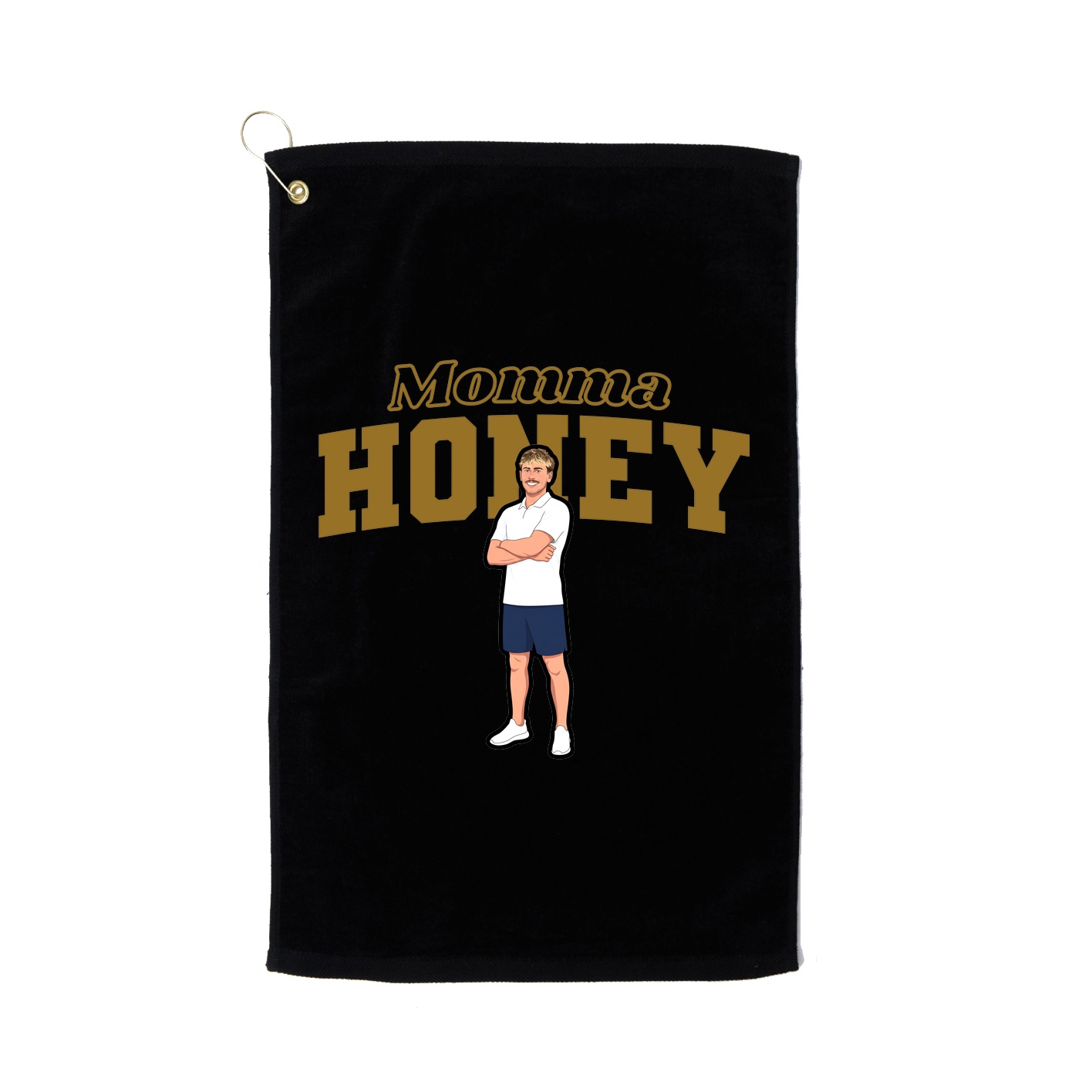Golf Towel — Mothers Day Block in Black