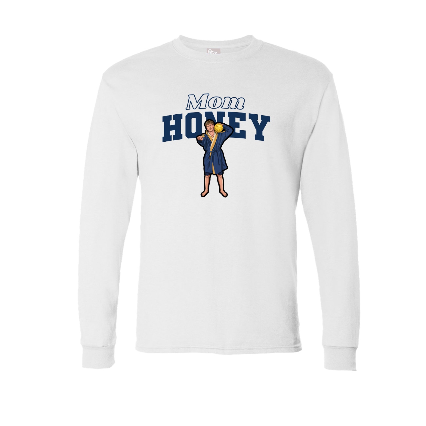 Long Sleeve Tee — Mothers Day Block in White