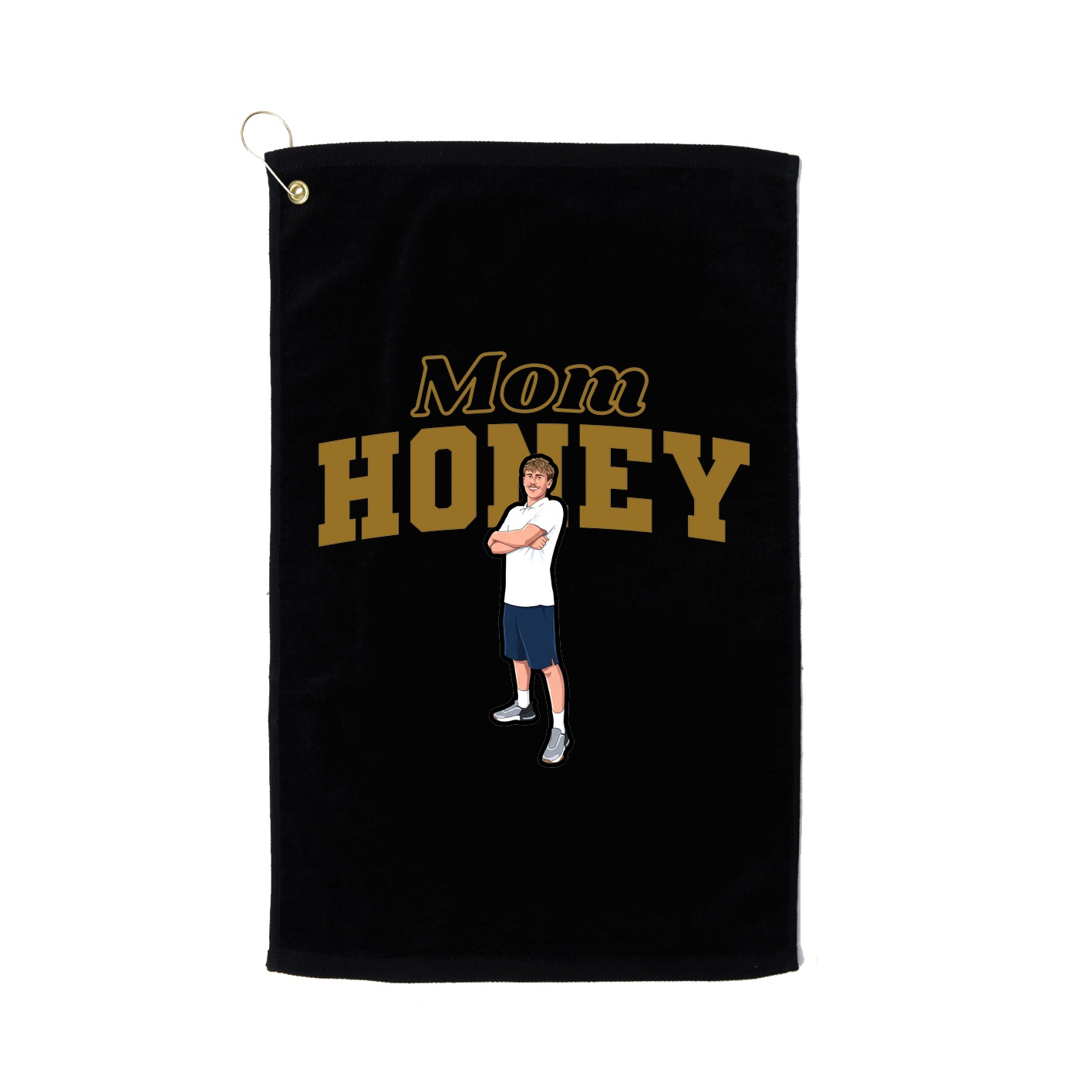 Golf Towel — Mothers Day Block in Black