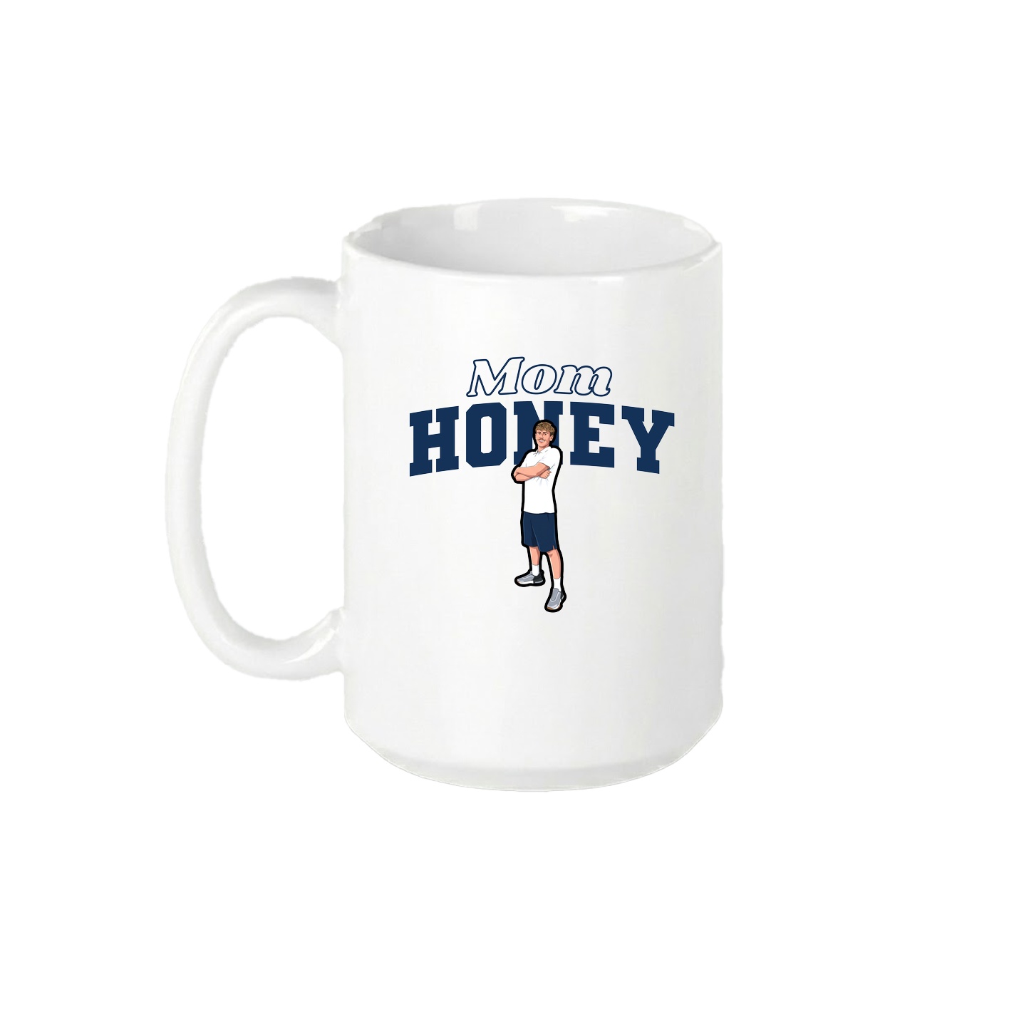 15oz Coffee Mug — Mothers Day Block in White