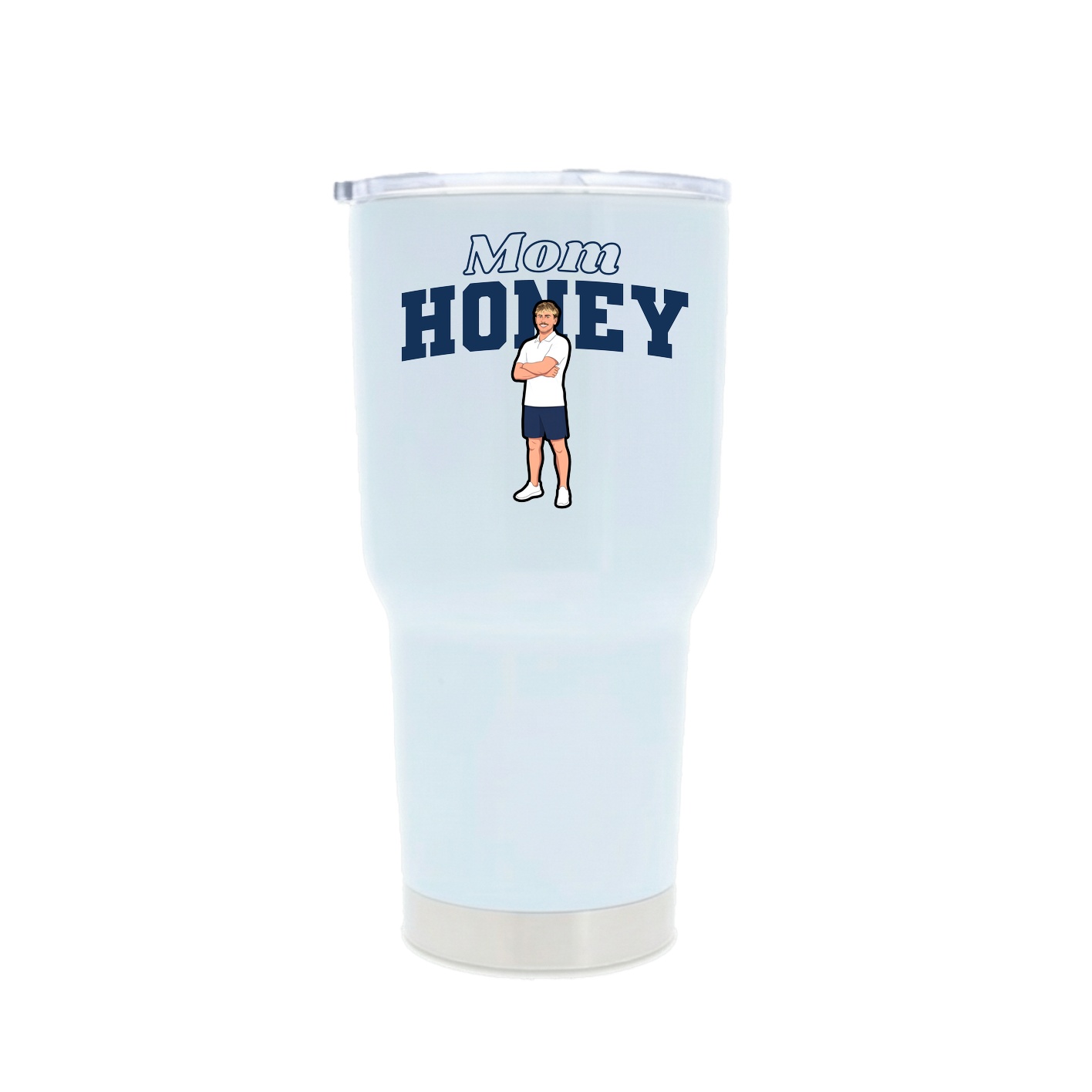 30oz Stainless Steel Tumbler — Mothers Day Block in White