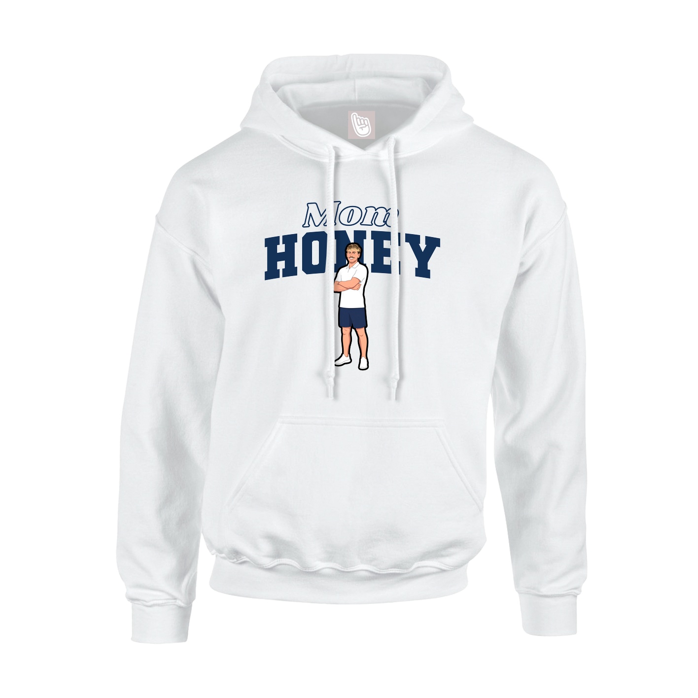 Youth Hoodie — Mothers Day Block in White