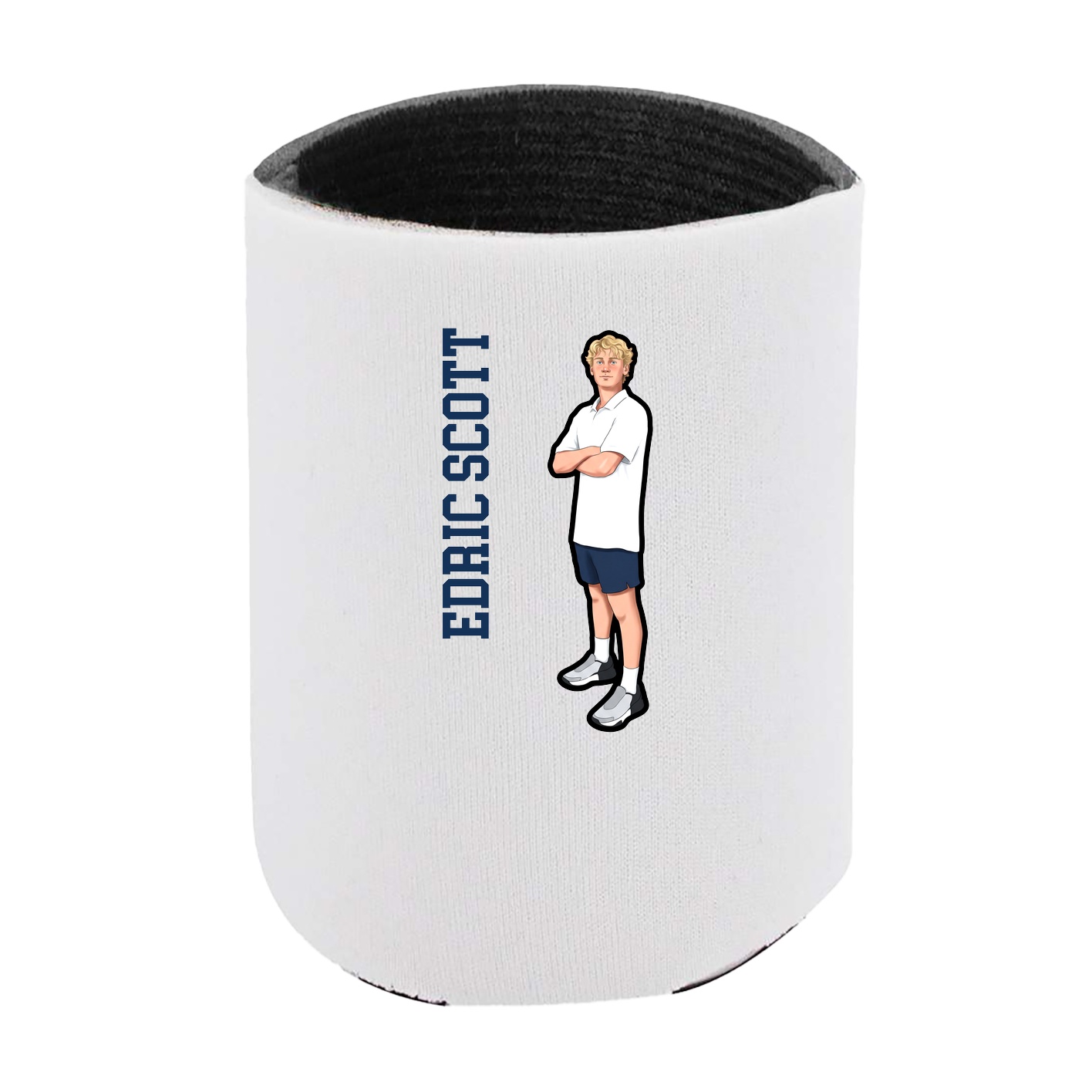 Can Holder — Name Vertical in White