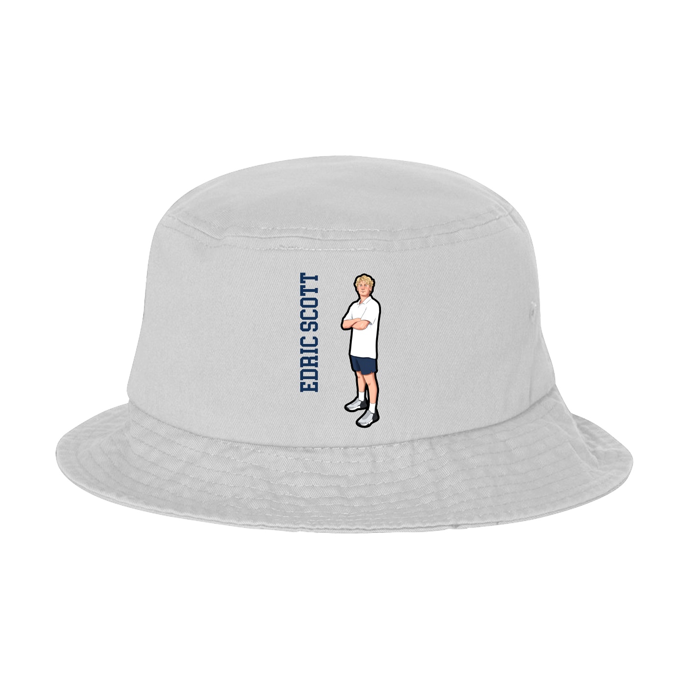 Bucket Cap — Name Vertical in White