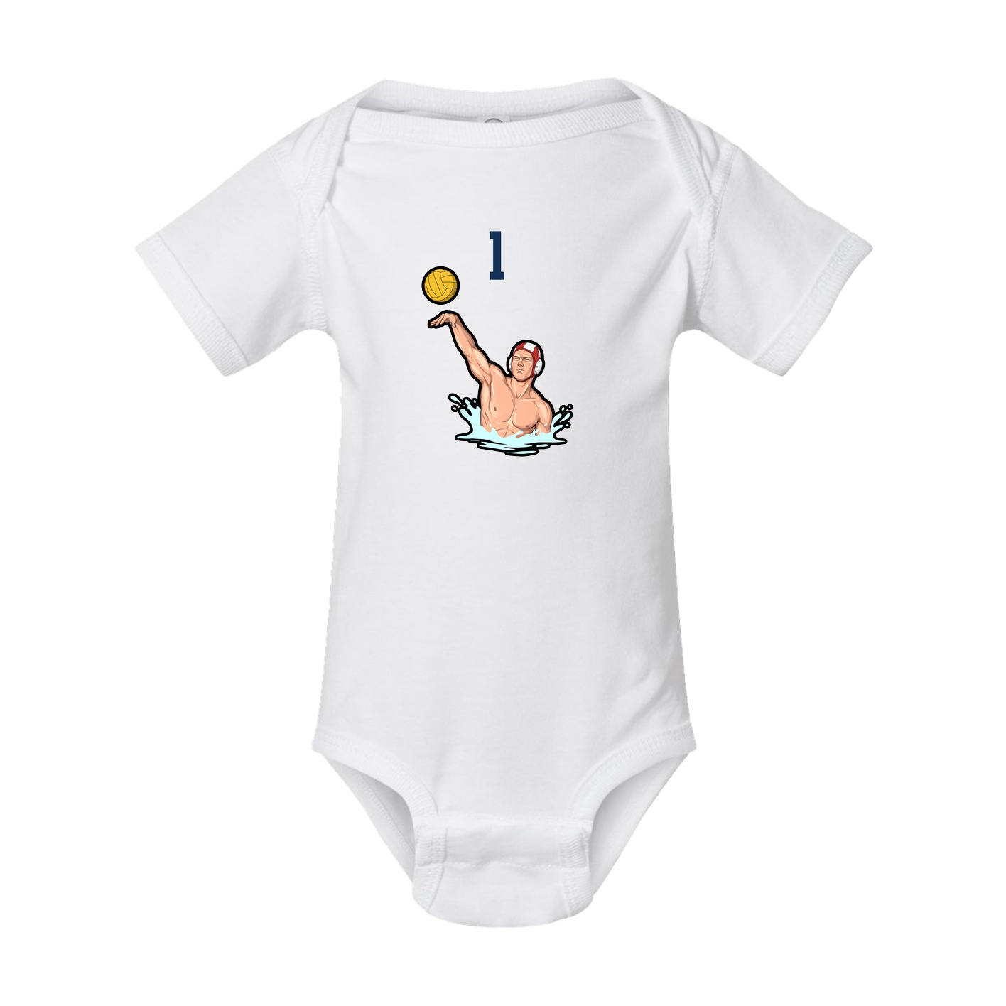 Baby Onesie — Number Top in White