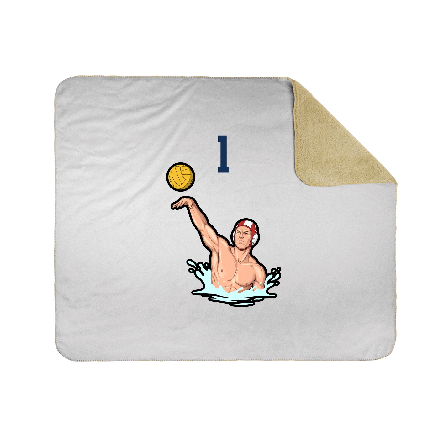 Throw Blanket — Number Top in White