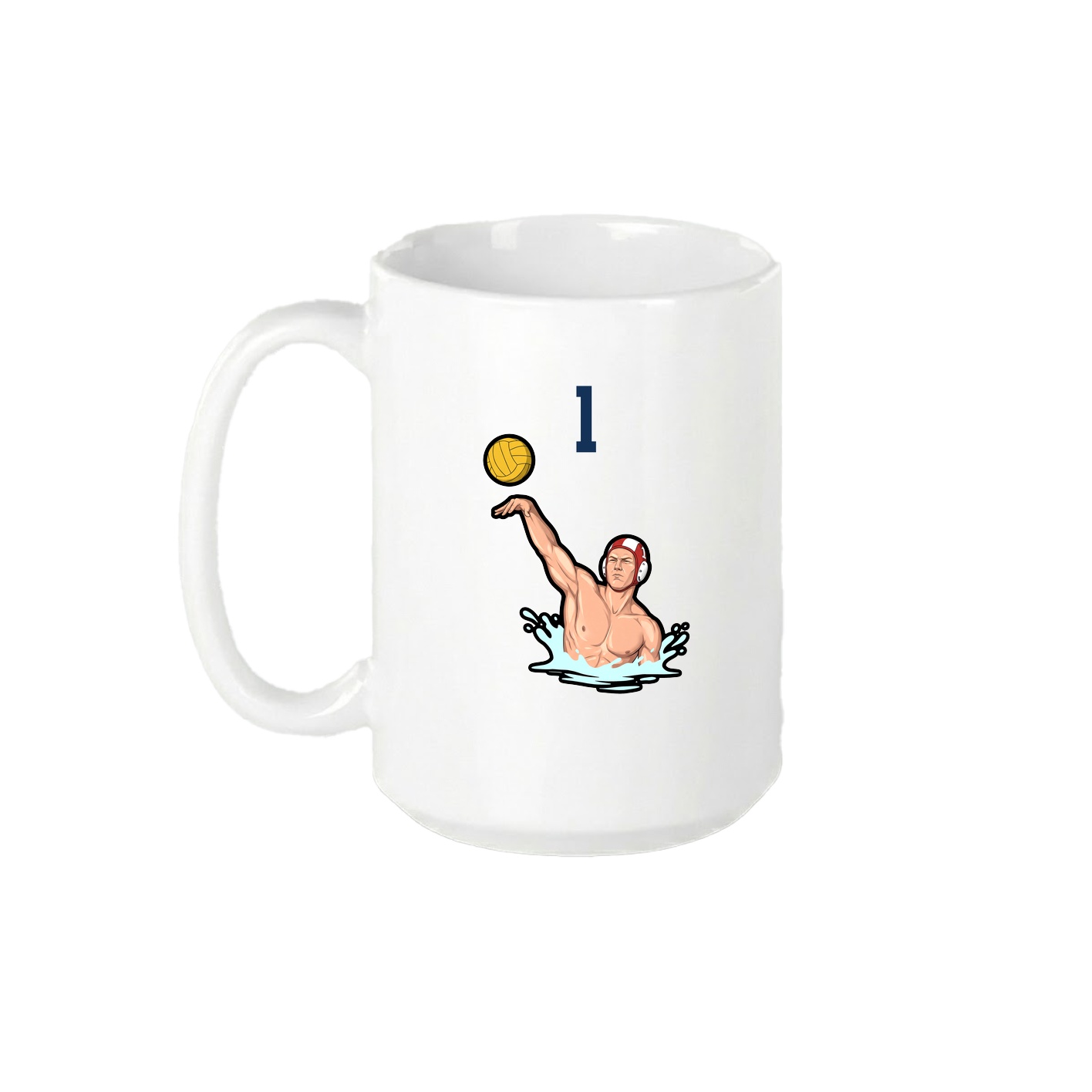 15oz Coffee Mug — Number Top in White