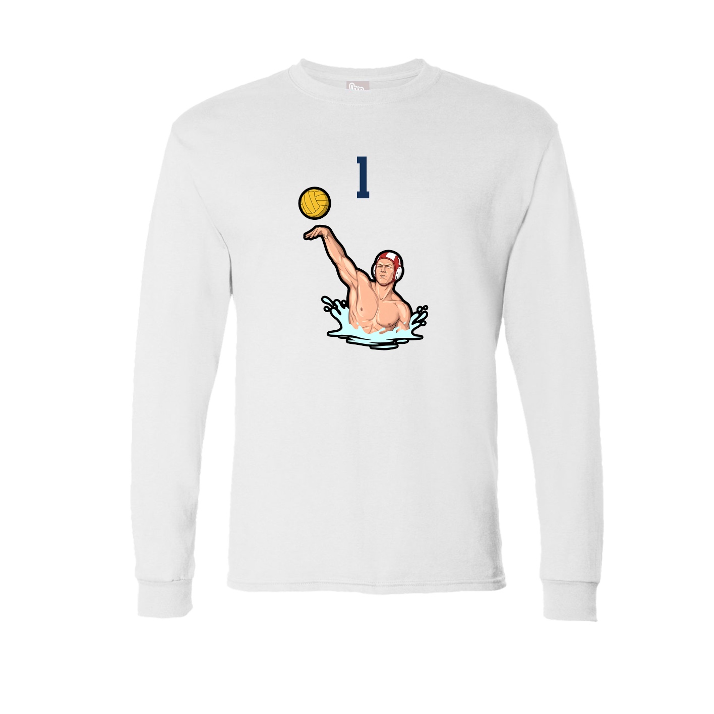 Long Sleeve Tee — Number Top in White